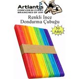 Renkli 50 Ahşap Dar Dil Çubuğu, Maket, Hobi ve Öğrenci Projeleri Için Uygun - Antrasit - Seçenek 1