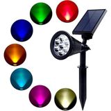 Renkli 7 Led’li Solar Güneş Enerjili Kazıklı Bahçe Çim Duvar Armatürü 7W Aydınlatma-Sapla