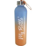 Renkli 750 ml Motivasyon Cam Su Matarası HK2707 - Turuncu