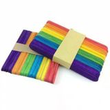Renkli Abeslang Dil Cubugu Basacagi Abeslang Buyuk Renkli 50Li Paket Spatula