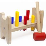 Renkli Ahşap Çak Çak Oyuncak, Eğlenceli ve Güvenli Çocuk Oyunu - Seçenek 1 - Açık Beyaz - Gri