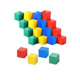 Renkli Ahşap Küp Bloklar 3X3 Cm 16 Adet Ahşap Renkli Kare Blok Eğitici Geliştirici Oyuncak Küp Matematik Birim Küpleri