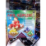 Renkli Akıl Küpleri 54 Oyun Kartı Düşünme Oyunu 28X27CM Akıl Zeka Geliştirici Oyun