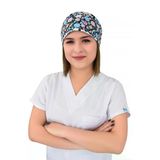 Renkli Bahar Çiçekleri Desenli Cerrahi Bone B3