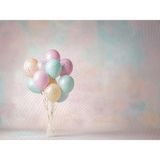 Renkli Balonlarla Pastel Arka Plan 200X150CM, Stüdyo Fonu
