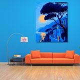 Renkli Baskılı Sayılarla Boyama Hobi Seti 40x50 cm: Mavi Gece 1