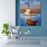 Renkli Baskılı Sayılarla Boyama Hobi Seti 40x50 cm: Tavus Kuşu
