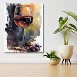 Renkli Baskılı Sayılarla Boyama Hobi Seti 50x65 cm: Kadeh