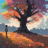 Renkli Baskılı Sayılarla Boyama Hobi Seti 50x65 cm: Yalnız Ağaç