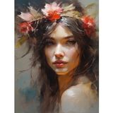 Renkli Baskılı Sayılarla Boyama Hobi Seti (Çerçeveli) 40x50 cm: Duru Güzel
