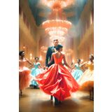 Renkli Baskılı Sayılarla Boyama Hobi Seti (Çerçeveli) 40x50 cm: Tango