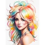 Renkli Baskılı Sayılarla Boyama Hobi Seti (Çerçeveli) 50x65 cm: Renkli Güzel