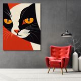 Renkli Baskılı Sayılarla Boyama Hobi Seti (Çerçeveli) 50x65 cm: Renkli Kedi 2