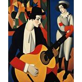 Renkli Baskılı Sayılarla Boyama Hobi Seti (Çerçeveli) 50x65 cm: Soyut resim 21