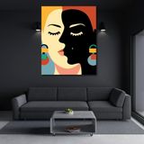 Renkli Baskılı Sayılarla Boyama Hobi Seti (Çerçeveli) 50x65 cm: Soyut Resim
