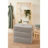 Renkli Bebek Mega Boy Gri Renk 3'lü Hurç 74x46x22 cm Polipropilen Kumaş Özellikli