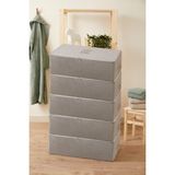 Renkli Bebek Renklibebek 5' Li Mega Boy Gri Renk Baza Altı Çeyiz Hurç Organizer ~ Ölçü: (74X46X22) - 5 Adet - 5'li