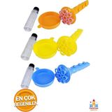 Renkli Borazan ve Köpük Baloncuk Seti, Eğlenceli ve Üflemeli 2'li Paket - Seçenek 1 - Ahşap Bej - Siyah