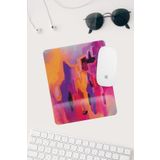Renkli Boya Desenli Bilek Destekli Dikdörtgen Mouse Pad Mouse Altlığı