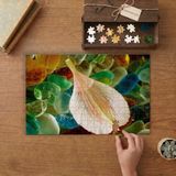Renkli Çakıl Taşları Tasarımı 240 Parça Ahşap Puzzle Ahşap Kutuda MP01014