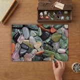 Renkli Çakıl Taşları Tasarımı 240 Parça Ahşap Puzzle Ahşap Kutuda MP03180