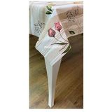 Renkli cam işleme narin naif desen astarlı kaymaz pvc muşamba masa örtüsü Bordo 100 x 140