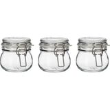 Renkli Cam Kavanozlar, 130 Ml, 3'lü Set, Şık ve Kullanışlı Saklama Çözümü - Açık Beyaz - Gri - Seçenek 1