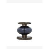 Renkli Cam Metal Detaylı Mumluk(13x12 Cm)