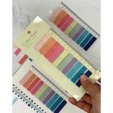 Renkli Cetvelli Pembe ve Mavi Tonları Şeffaf Pet Indeks Sticker/index/postit/kitap Ayracı/not K - Standart