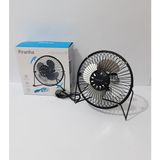 Renkli Çiçekler Metal USB Fan Serinletici Masaüstü Fan - Siyah