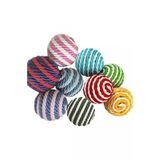 Renkli , Çıngıraklı Kedi Oyun Topu 4 Cm ( 1 Adet)