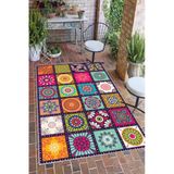 Renkli Çini Desenli Dijital Baskılı Kaymaz Yıkanabilir Salon Oturma Odası Balkon Antre Halısı Yolluk 200 X 300 Cm Çok Renkli