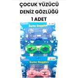 Renkli Çocuk Yüzücü Deniz Gözlüğü, Konforlu ve Şık Tasarım, 1 Adet - Ahşap - Ceviz - Seçenek 1