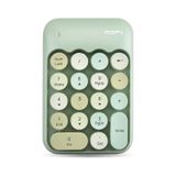 Renkli Daktilo Tarzı Vintage Kablosuz Wıreless Numeric Keypad 18 Tuşlu Sayısal Klavye Numpad yesil