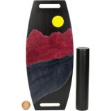 Renkli Denge Tahtası Balance Roller Board Çift Fonksiyonlu Sörf Eğitim Tahtası Kaykay Eğitim Tahtası 73 x 31 cm