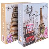 Renkli Desenli 96'lık 10 x 15 cm . Fotoğraf Albümü Pisa Kulesi - Çok Renkli