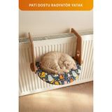 Renkli Desenli Kedi Kalorifer ve Radyatör Yatağı, Konforlu ve Şık Tasarım