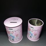 RENKLİ DESENLİ KUMBARA VE MASAÜSTÜ KALEMLİK SETİ (PEMBE)