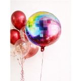 Renkli Disko Topu Folyo Balon Parti Balonu 60 cm