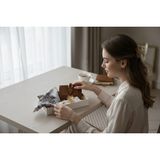Renkli Düşler Atölyesi Kahverengi Kadın Cüzdan Toka Fular Set /sevgililer Günü / Hediyelik Set