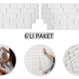 renkli duvarlar 1 m2 6 Adet Kendinden Yapışkanlı Mutfak Fayans Duvar Kağıdı Paneli 3D