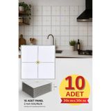 Renkli Duvarlar 10 Adet 30x30cm Işıltı Modern Desen Köpük Yapışkanlı Mutfak Banyo Wc Duvar Paneli Kağıdı CYCZT00216