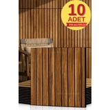 Renkli Duvarlar 10 Adet 40x40cm Yapışkanlı Meşe Girintili 3D Akustik Esnek Lambiri Duvar Paneli Kağıdı NW198