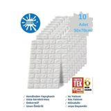 Renkli Duvarlar 10 Adet 50x70cm 3d Dekoratif Kırık Beyaz Kendinden Yapışkanlı 3d Esnek Duvar Kağıdı Kaplama Paneli