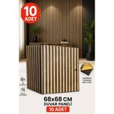 Renkli Duvarlar 10 ADET 68cmx68cm Lambiri Desenli Kendinden Yapışkanlı Duvar Kağıdı Paneli Yeni Nesil Akustik Nw190