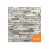 Renkli Duvarlar 10 Adet 70-77CM Mavi Taş Desen Yapışkanlı Duvar Kağıdı Panel NW117 5.3 M2