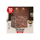 Renkli Duvarlar 10 ADET 70x70cm Silinebilir 3D Taş Tuğla Desenli Kendinden Yapışkanlı Duvar Kağıdı Paneli NW149