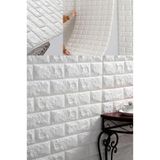 Renkli Duvarlar 1m2(4 adet 70x38cm) Kendinden Yapışkanlı Duvar Kağıdı Esnek Köpük Paneli 3d Boyutlu Tuğla Desen Beya