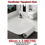 Renkli Duvarlar 3 Metre Tek Parça Mat Kendinden Yapışkanlı Esnek Köpük Rulo Etnik Yer Zemin Paneli Kağıdı CYCZT00172