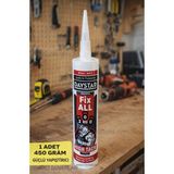 Renkli Duvarlar 300 kg Taşır Güçlü Özel Yapıştırıcı 500GR Fix All Atc Lambiri Tavan Montaj Korniş Yapıştırıcı - Beyaz - 1